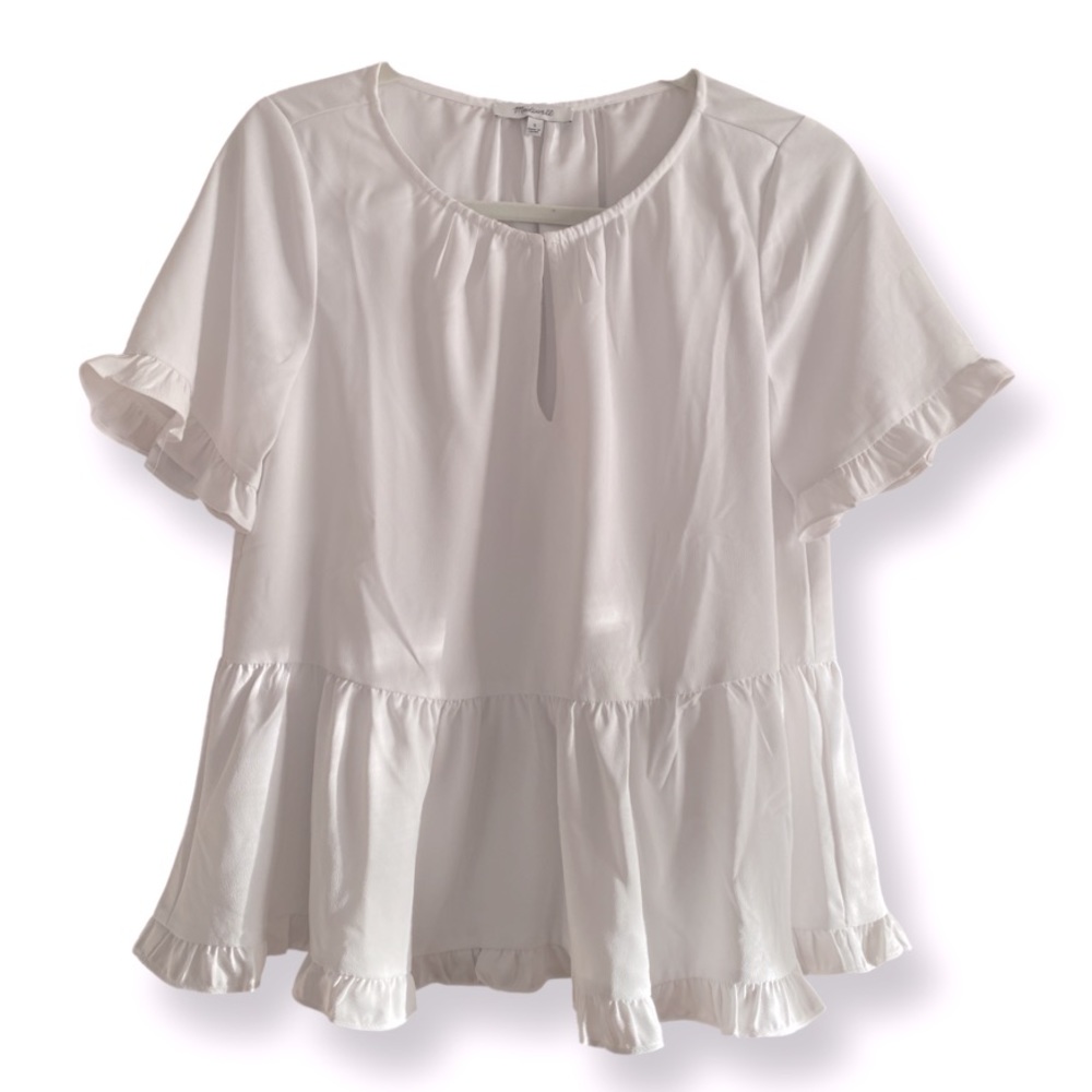 Madewell flowy top size small all white